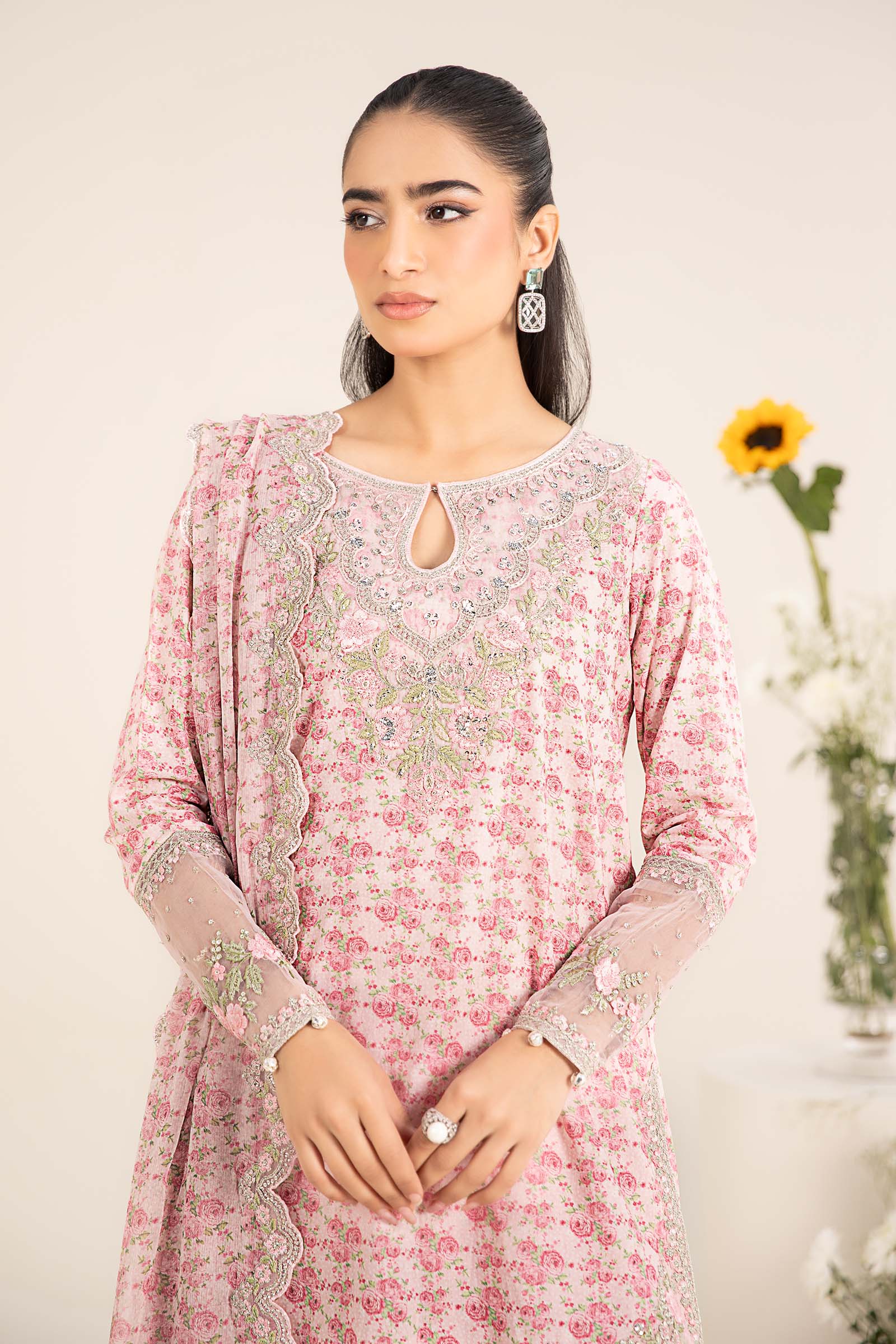 3 Piece Embroidered Lawn Suit | DW-EF25-50