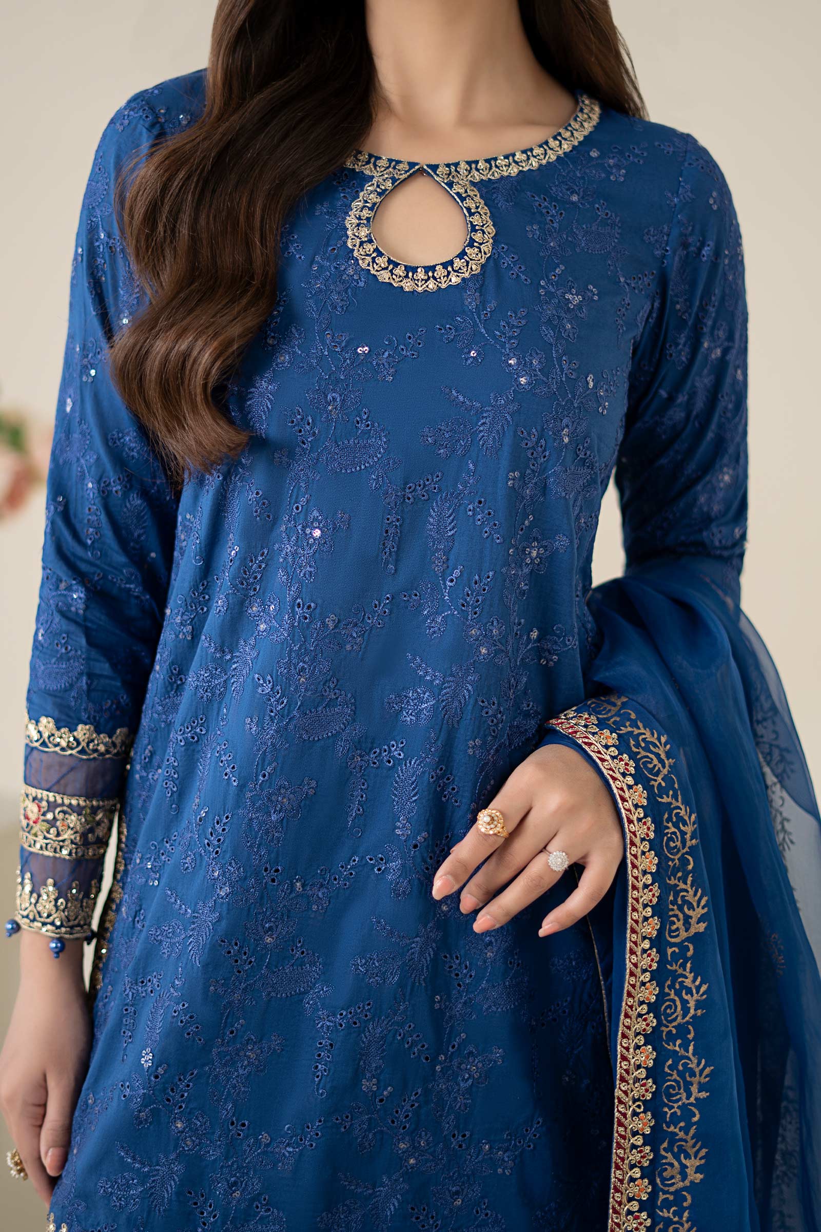 3 Piece Embroidered Lawn Suit |  DW-EA25-11
