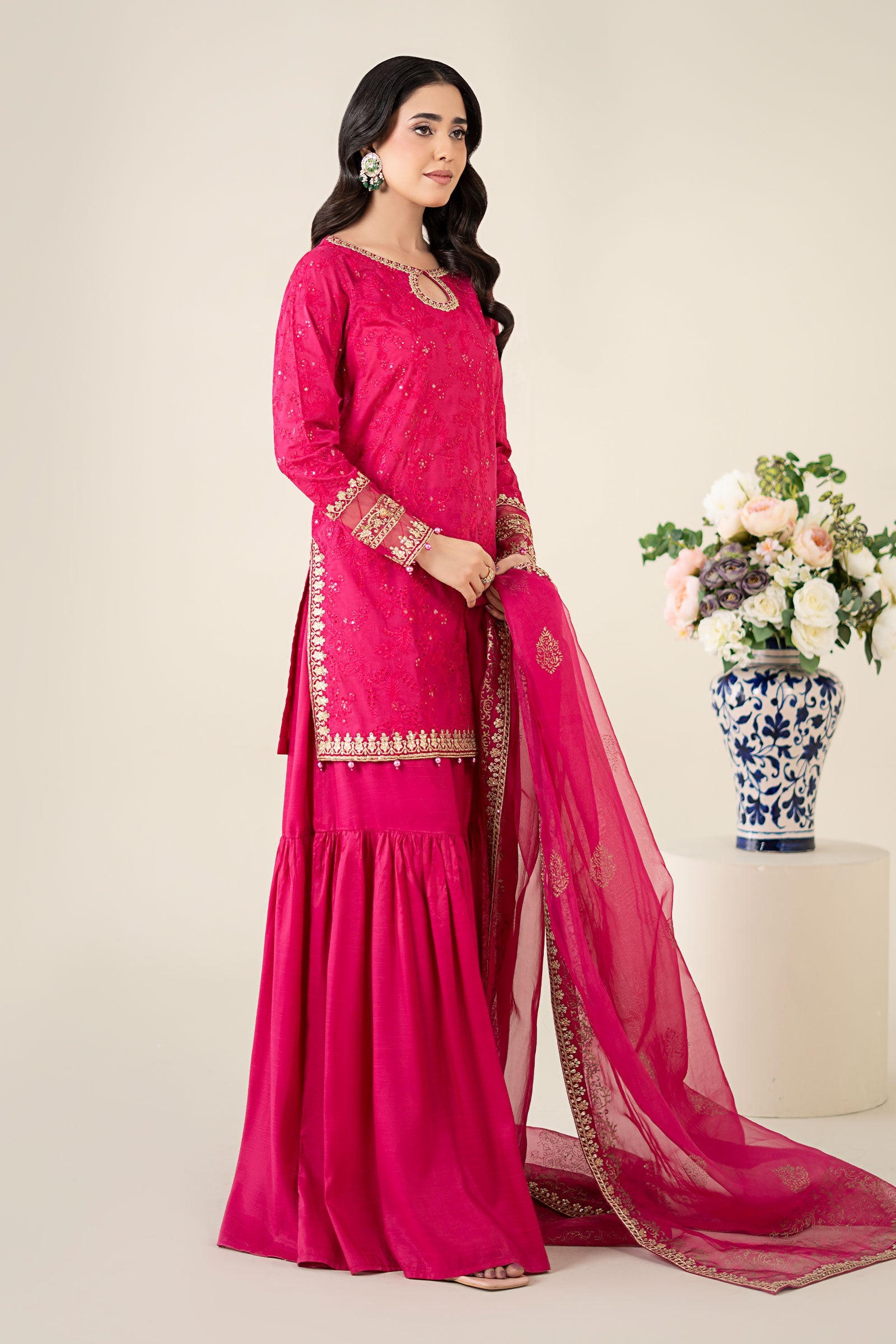 3 Piece Embroidered Lawn Suit |  DW-EA25-11
