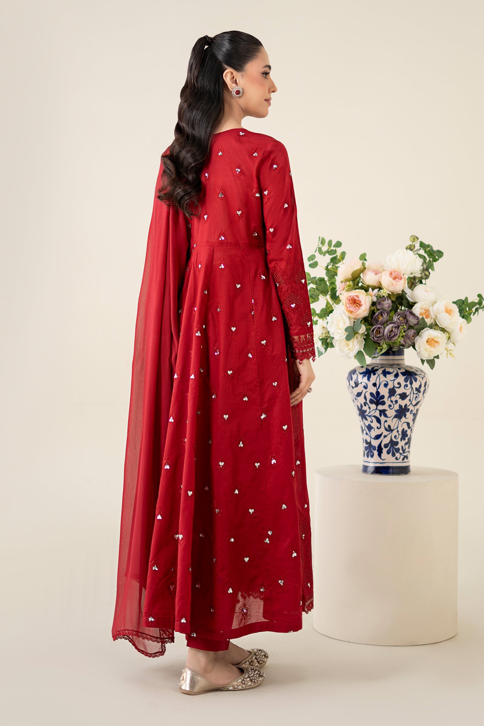 3 Piece Embroidered Lawn Suit |  DW-EA25-61