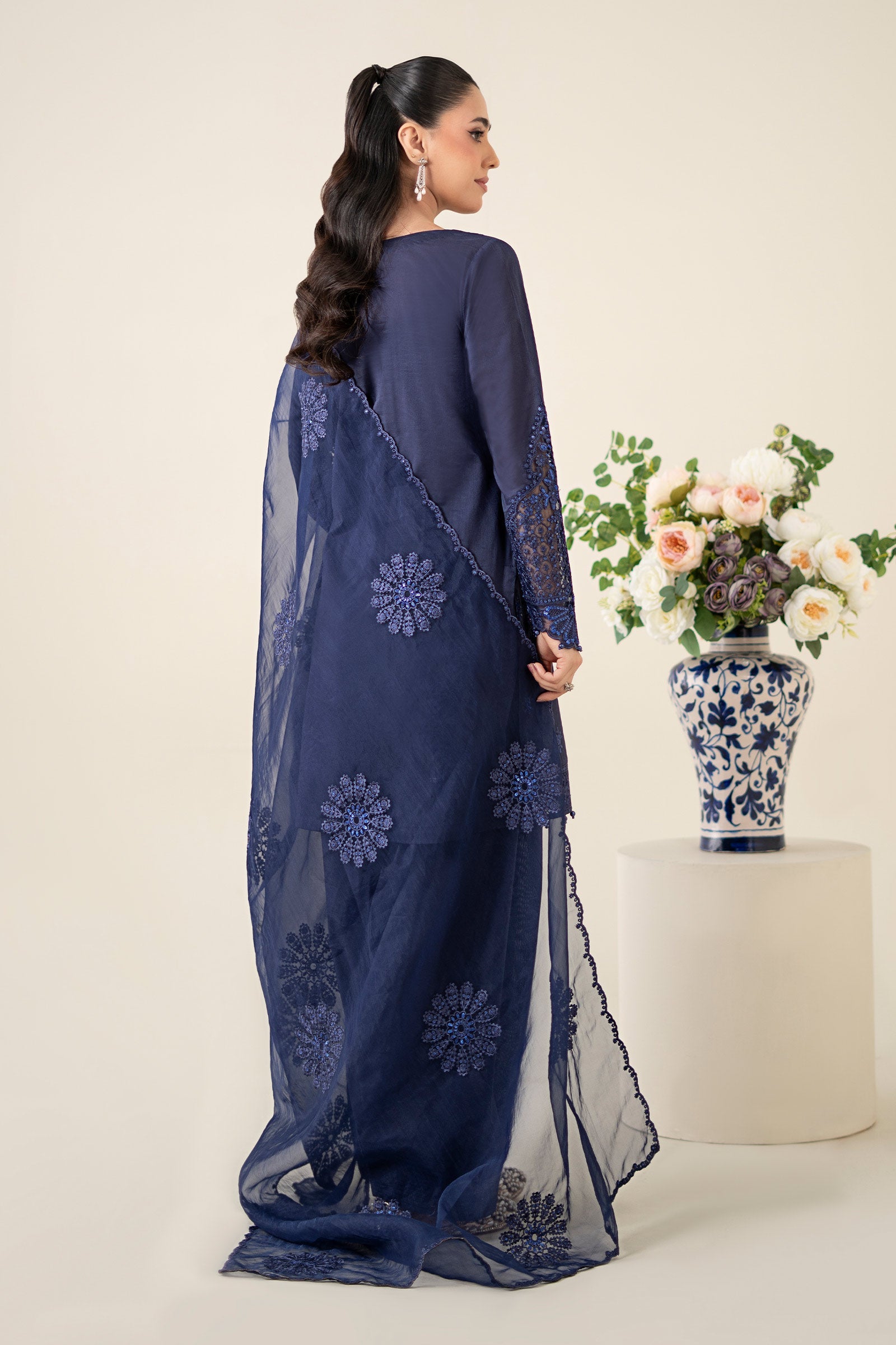 3 Piece Embroidered Dobby Suit |  DW-EA25-68