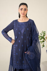 3 Piece Embroidered Dobby Suit |  DW-EA25-68
