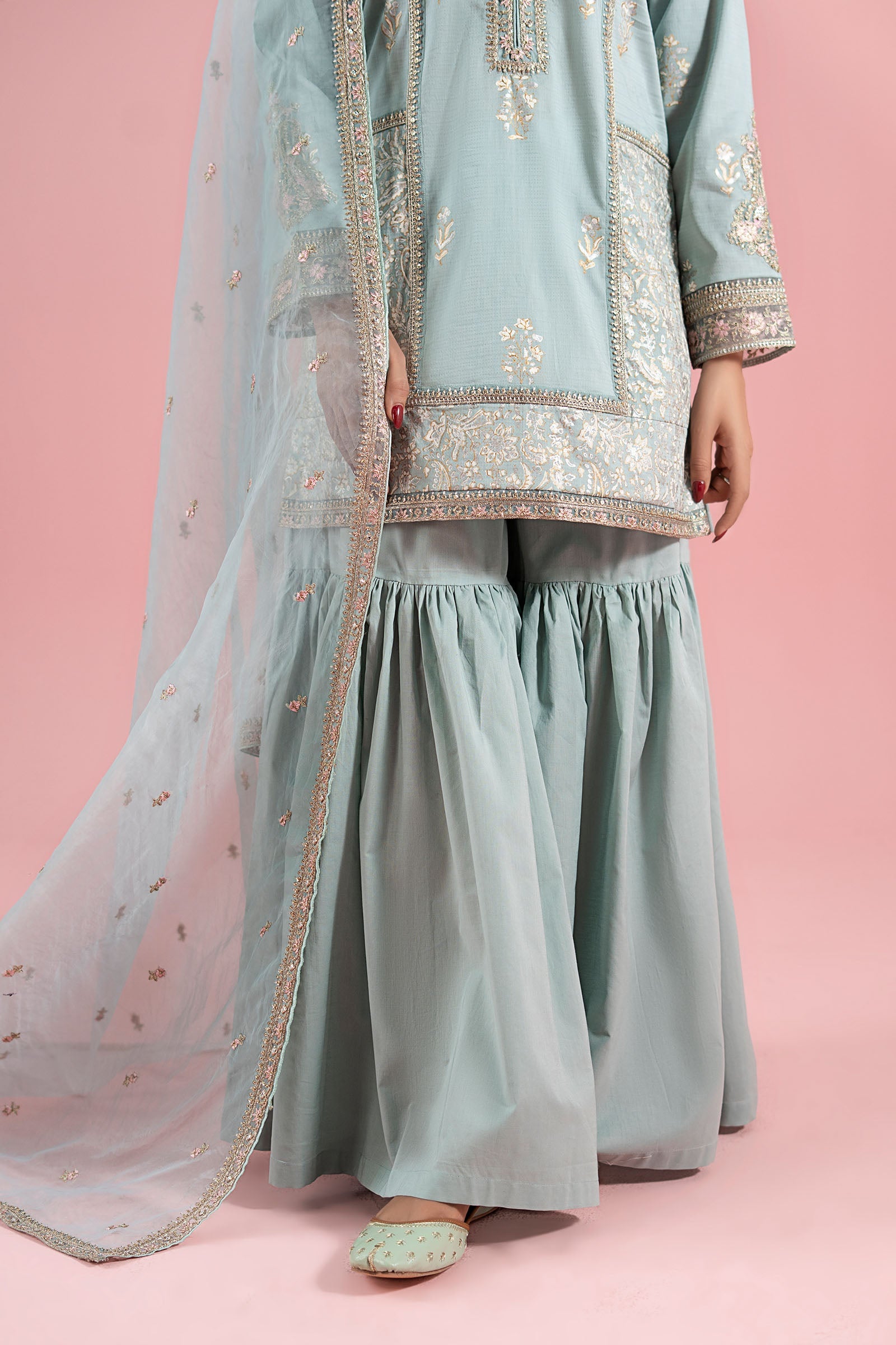 3 Piece Embroidered Dobby Suit |  DW-EA25-81