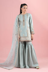 3 Piece Embroidered Dobby Suit |  DW-EA25-81
