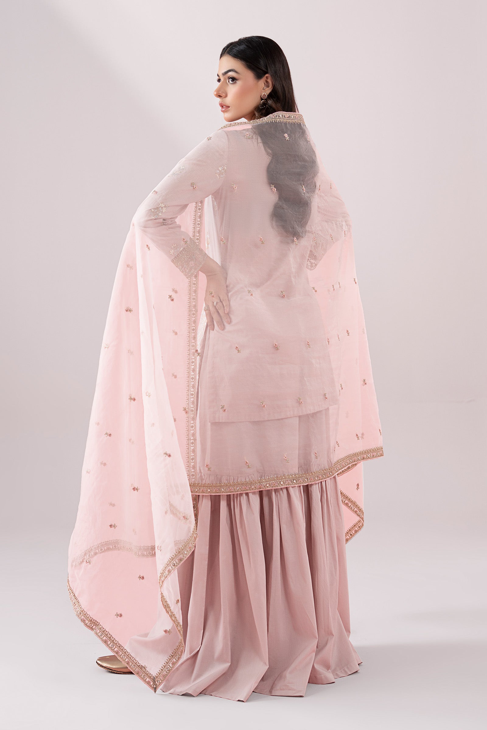 3 Piece Embroidered Dobby Suit |  DW-EA25-81