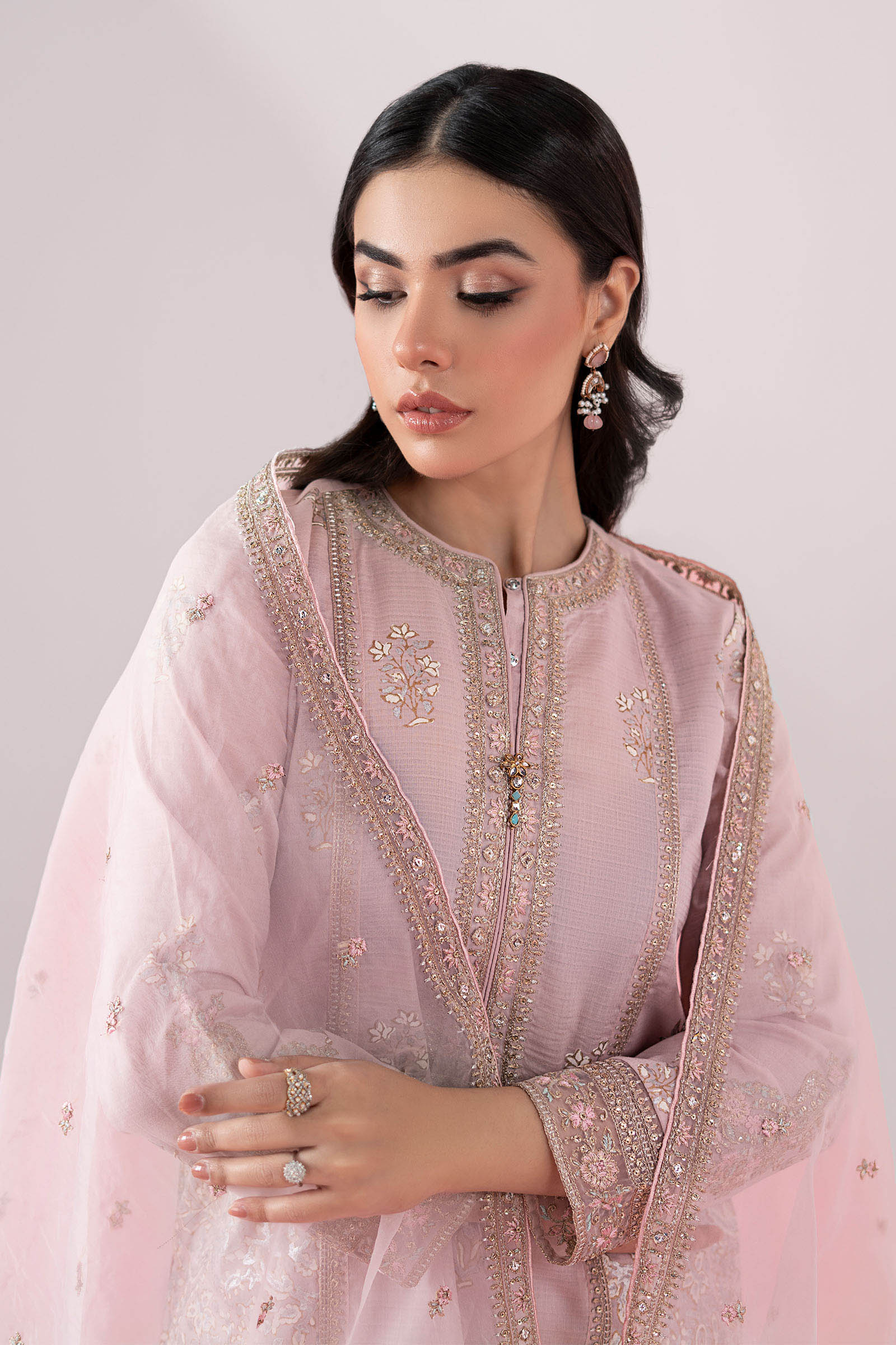 3 Piece Embroidered Dobby Suit |  DW-EA25-81