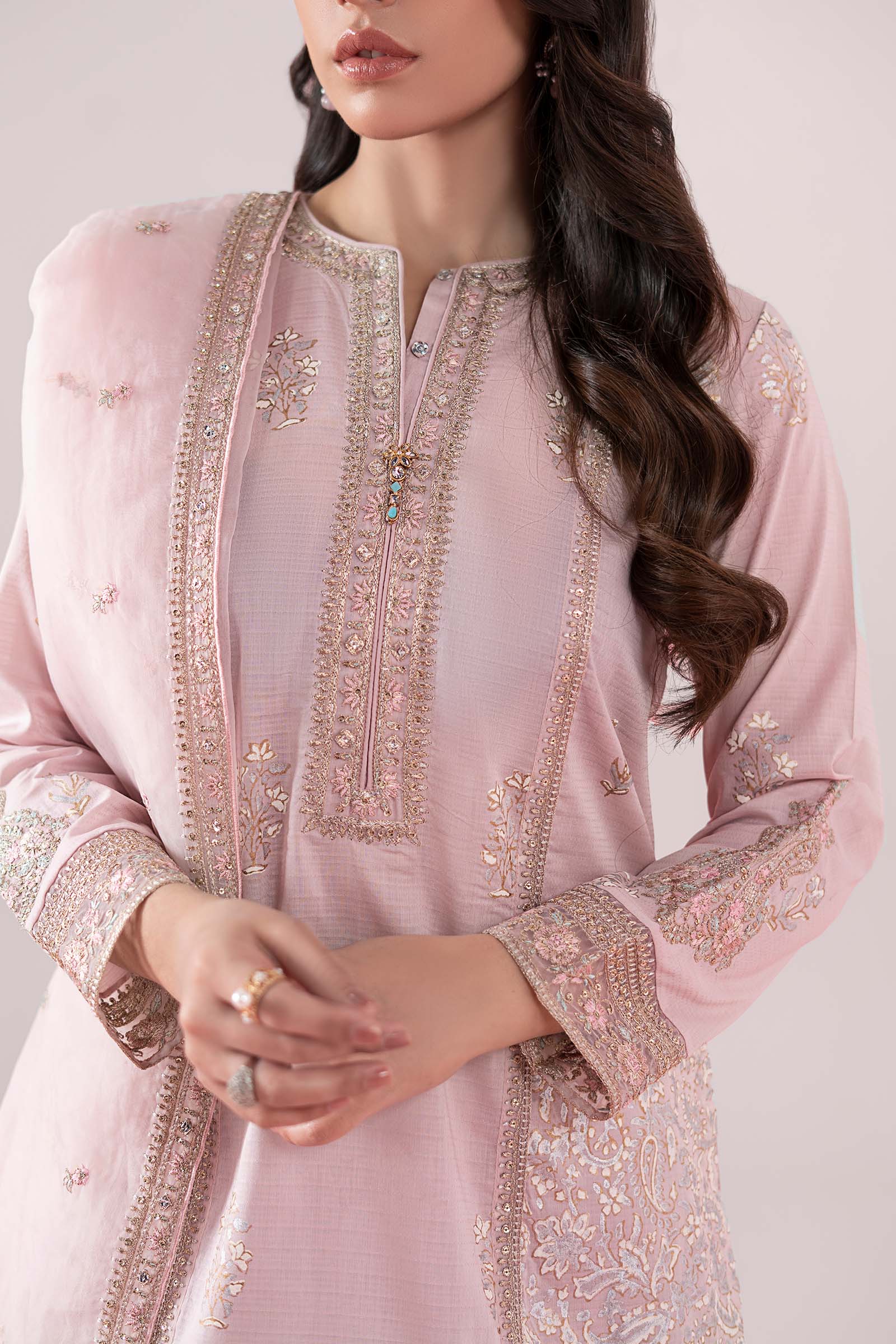 3 Piece Embroidered Dobby Suit |  DW-EA25-81