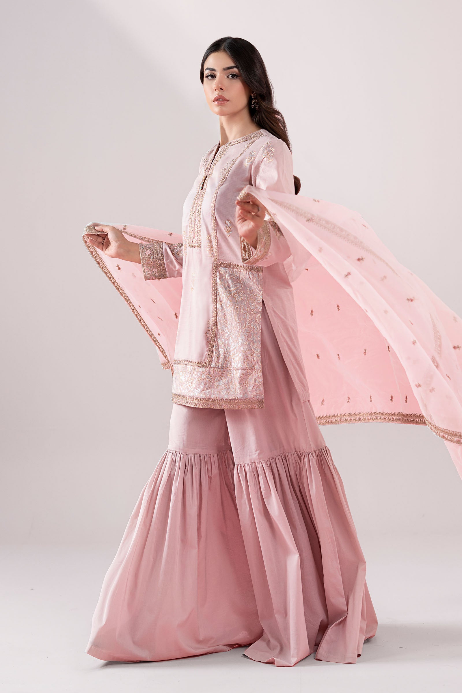 3 Piece Embroidered Dobby Suit |  DW-EA25-81