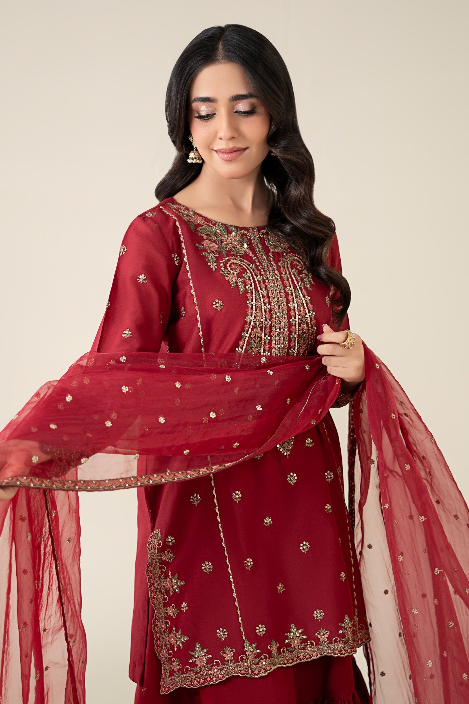 3 Piece Embroidered Lawn Suit |  DW-EA25-85