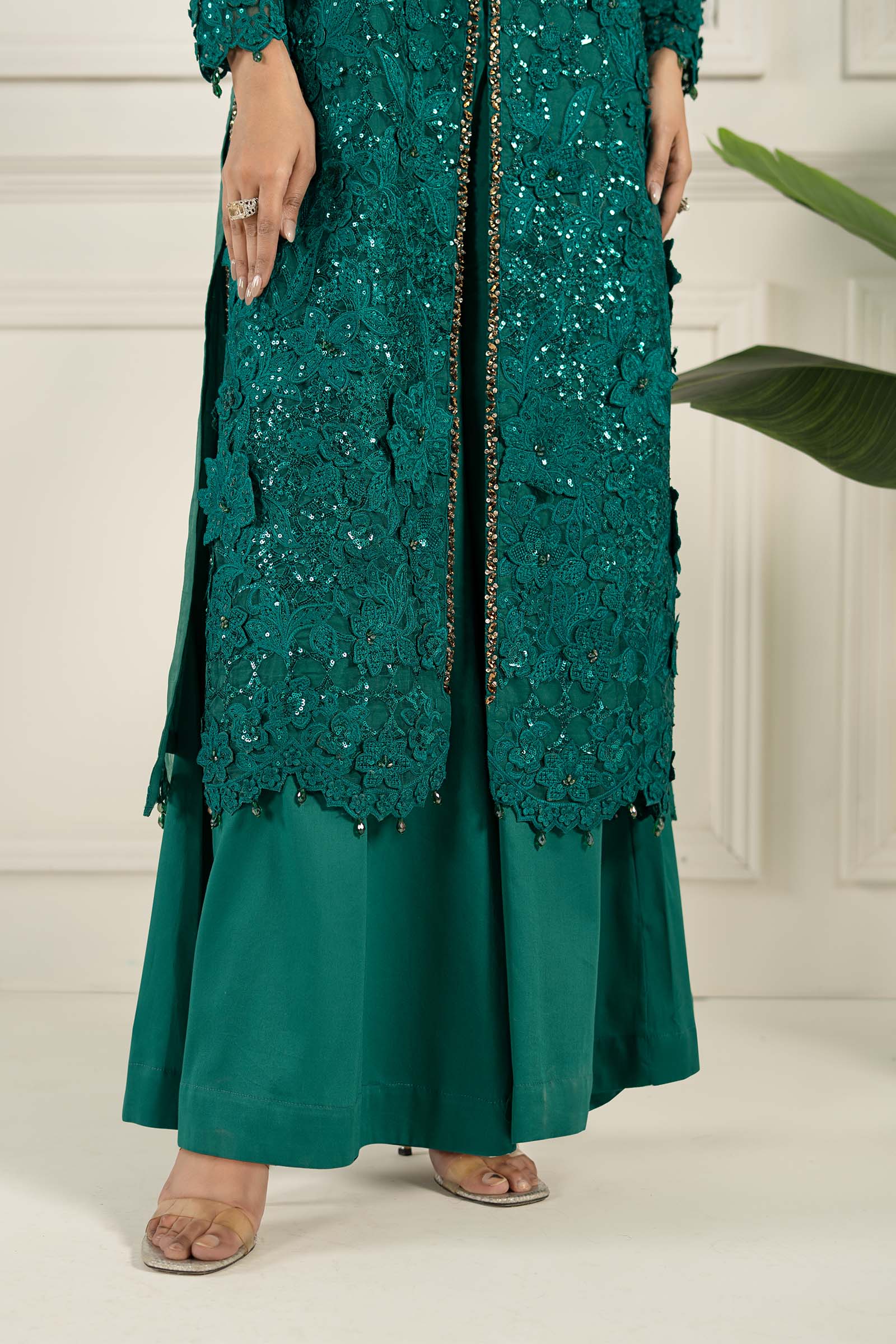 3 Piece Embroidered Organza Suit | SF-EF25-04