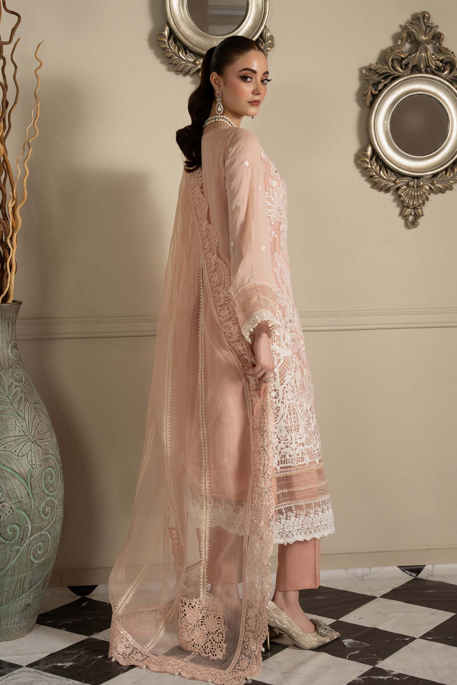 3 Piece Embroidered Chiffon Suit | SF-EF25-34