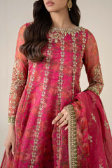 3 Piece Embroidered Organza Suit | SF-EF25-03