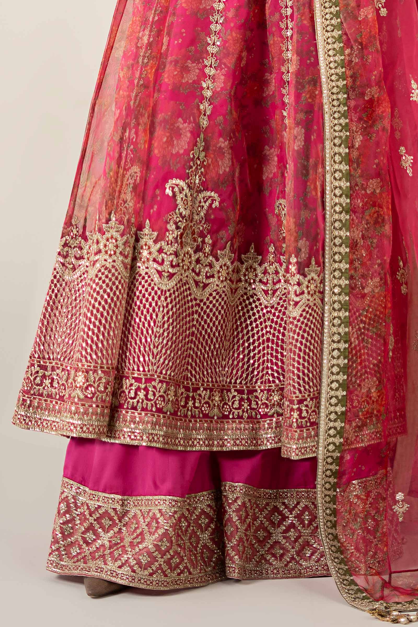 3 Piece Embroidered Organza Suit | SF-EF25-03